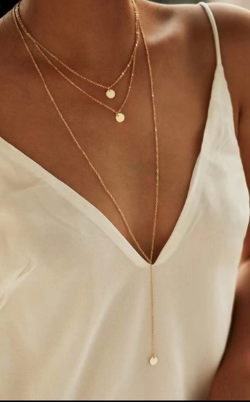 ♡Rosalie♡ Layered Pendant Necklace - Picture 2 of 2